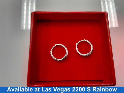 Hoop Earrings - White Gold 14k (.585) 1.2 grams