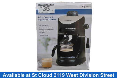 Capresso Espresso Machine Black Small Kitchen Appliance