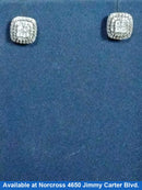 Double Stud Earrings - White Gold 14k (.585) 1.5 grams