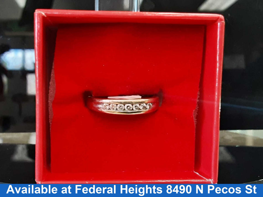 Ring - Wedding Band - White Gold 14k (.585) 4.01 grams Size 8.5