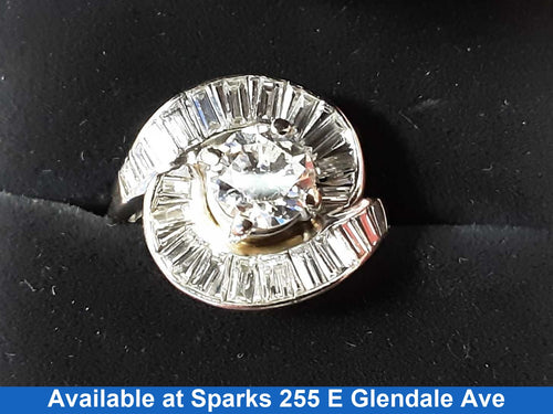 Women's Ring - White Gold 14k (.585) 4.2 grams Size 3