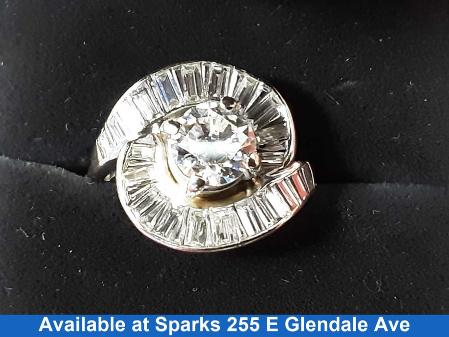 Women's Ring - White Gold 14k (.585) 4.2 grams Size 3
