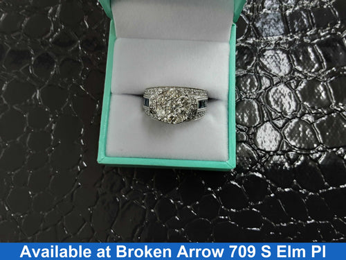 Ring - Wedding Set - White Gold 14k (.585) 10 grams Size 20