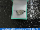 Ring - Wedding Set - White Gold 14k (.585) 10 grams Size 20