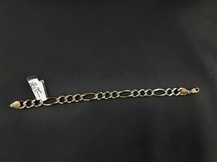 Figaro Bracelet - Yellow Gold 10k (.417) 17 grams 9 inch