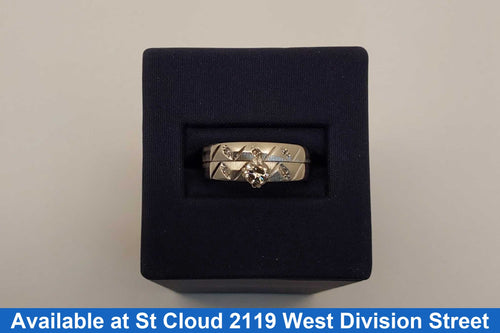 Ring - Engagement Set - White Gold 14k (.585) 5.92 grams Size 9