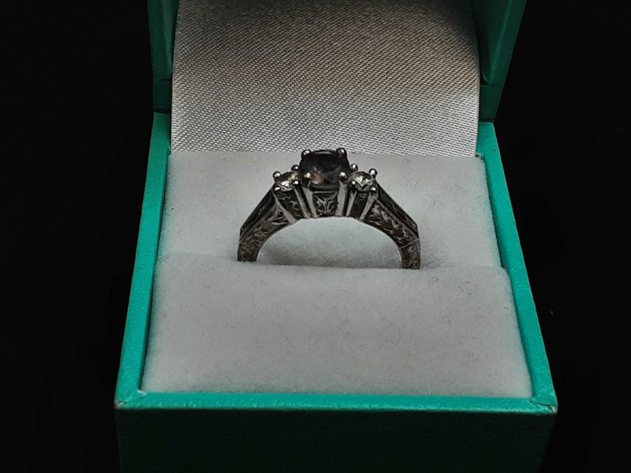 Women's Ring - Solitaire - Platinum 8.7 grams Size 7