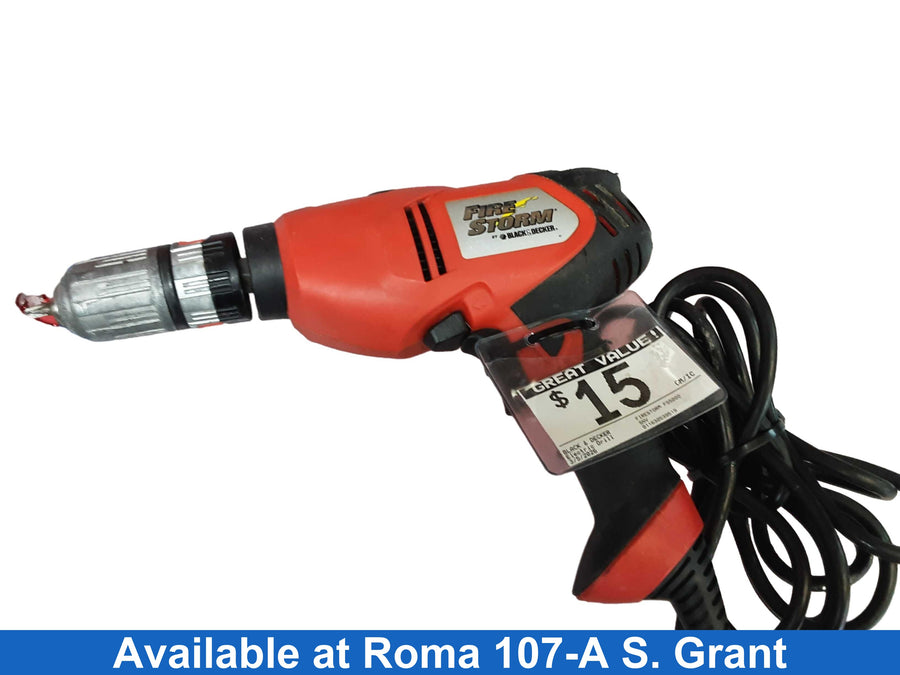 Black & Decker Firestorm Fs5000fd Red Corded Standard Drill