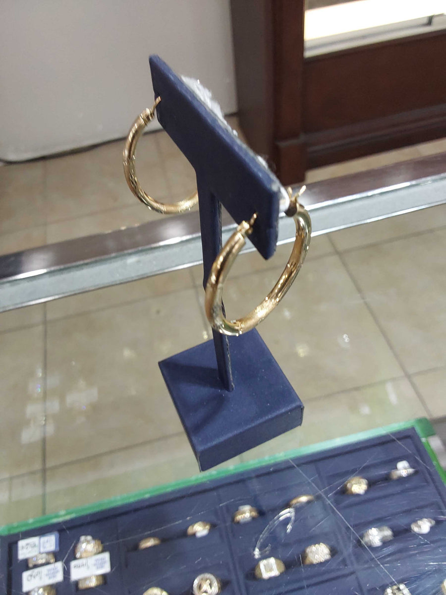 Hoop Earrings - Yellow Gold 14k (.585) 2.6 grams