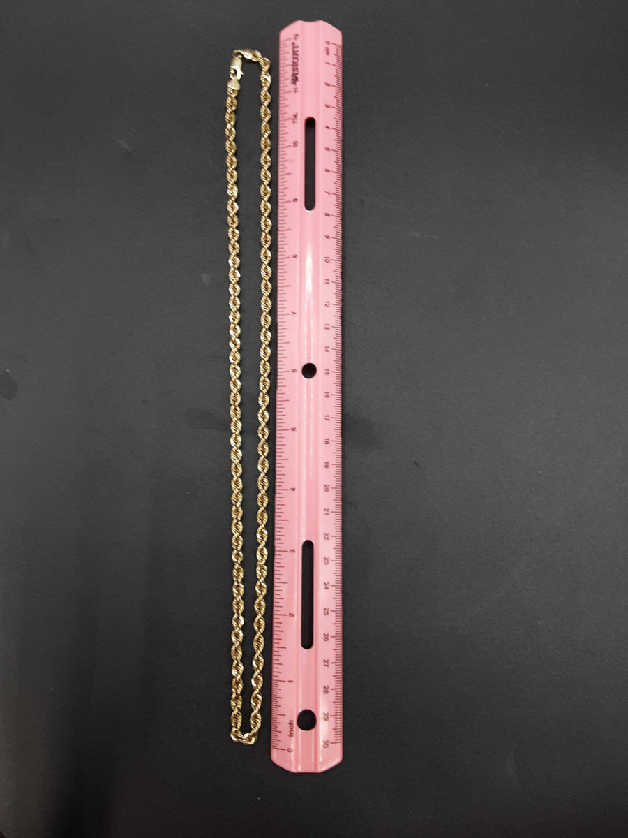 Rope Chain - Yellow Gold 10k (.417) 7.9 grams 12 inch