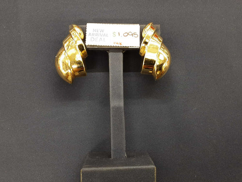 Earrings - Yellow Gold 14k (.585) 7.7 grams
