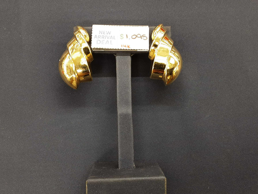 Earrings - Yellow Gold 14k (.585) 7.7 grams