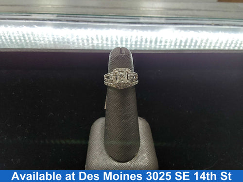Ring - Engagement Set - White Gold 14k (.585) 6.4 grams Size 5.5