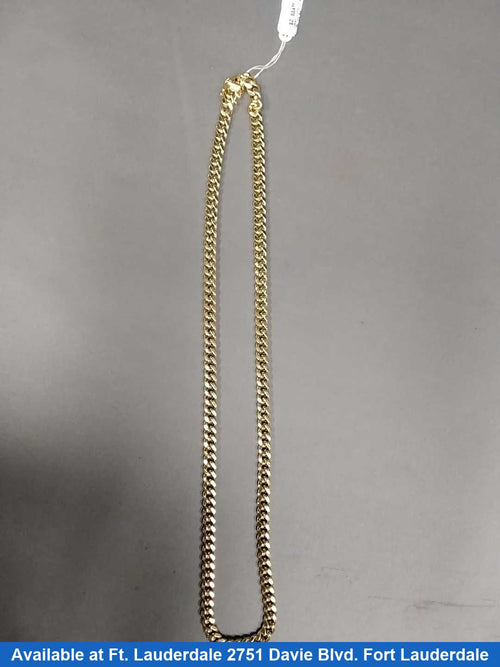 Cuban Link Chain - Yellow Gold 10k (.417) 27.5 grams 22 inch