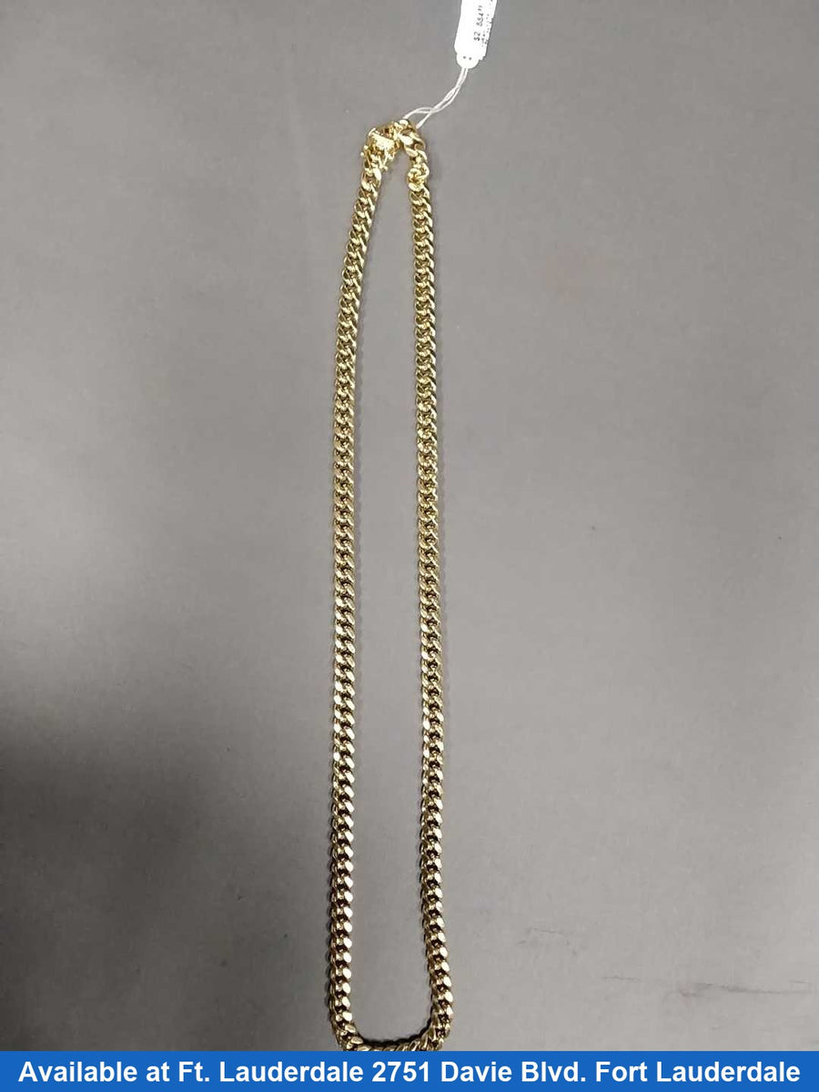 Cuban Link Chain - Yellow Gold 10k (.417) 27.5 grams 22 inch