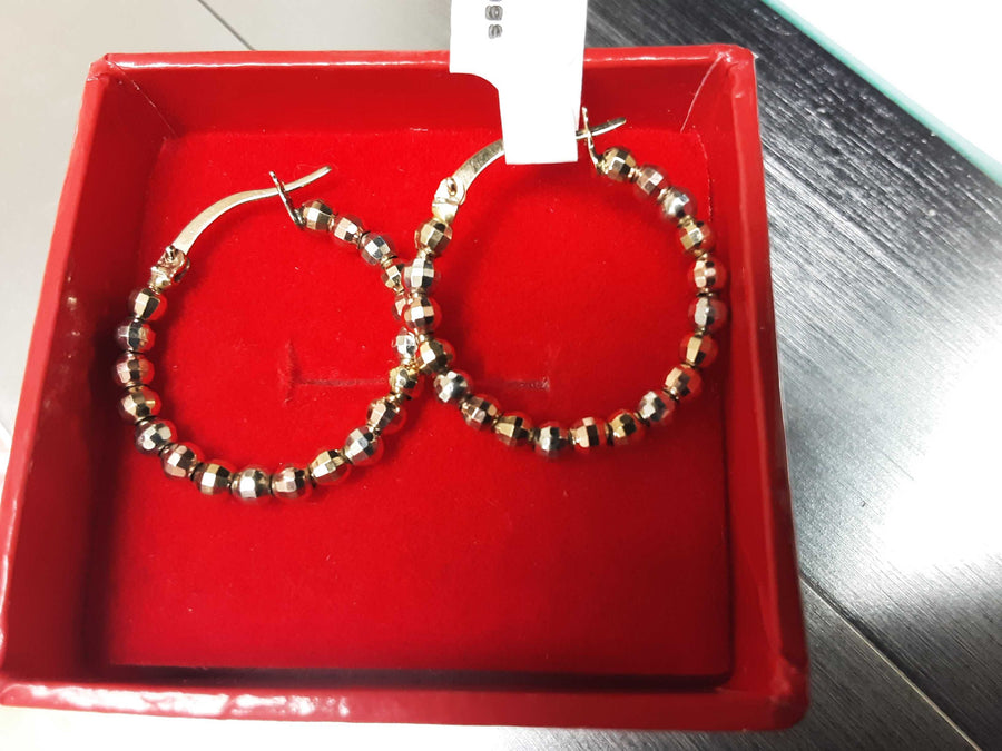Bangle Earrings - Tricolor Gold 14k (.585) 2.3 grams