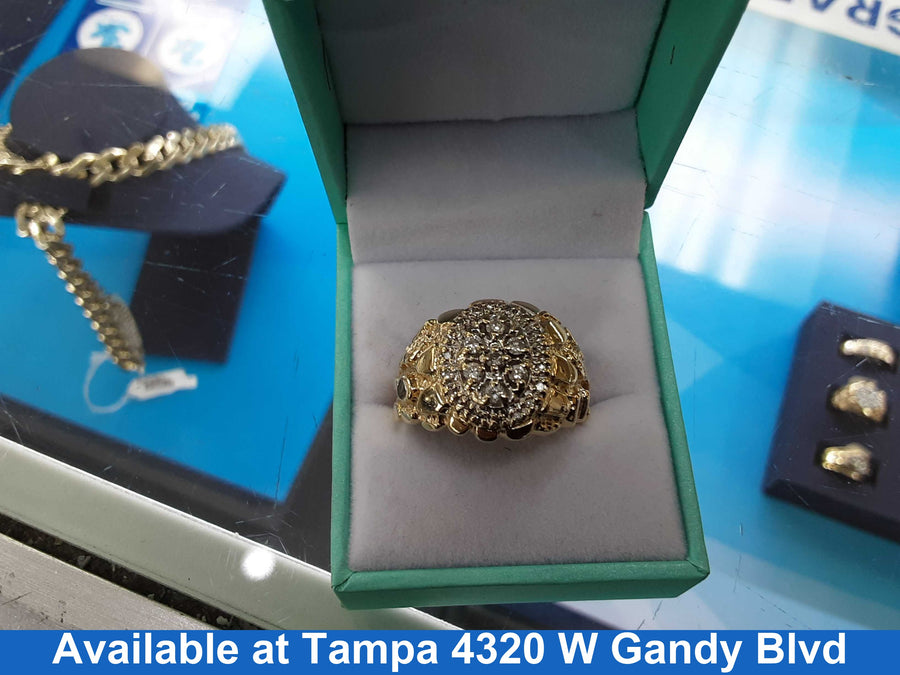 Men's Ring - Yellow Gold 14k (.585) 9 grams Size 11