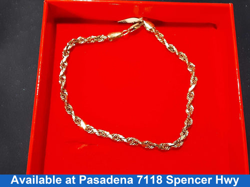Rope Bracelet - Yellow Gold 14k (.585) 6.7 grams 8 inch