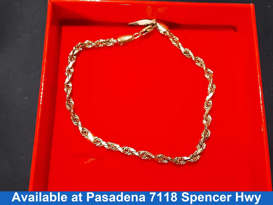 Rope Bracelet - Yellow Gold 14k (.585) 6.7 grams 8 inch