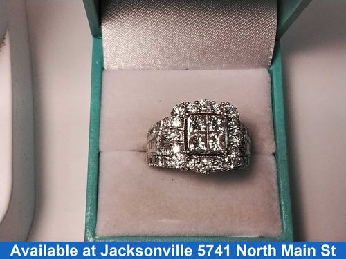 Ring - Wedding Set - White Gold 14k (.585) 10.1 grams Size 8