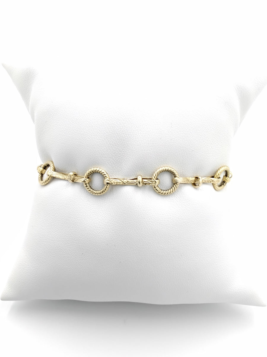 Link Bracelet - Yellow Gold 14k (.585) 4.7 grams 8 inch