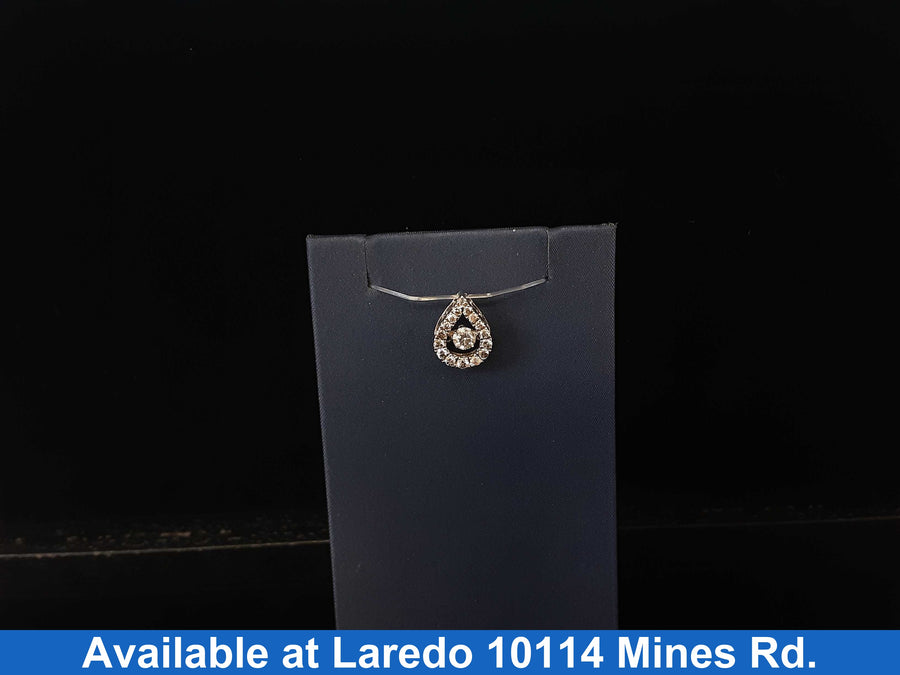 Diamond Pendant - White Gold 14k (.585) 1.3 grams