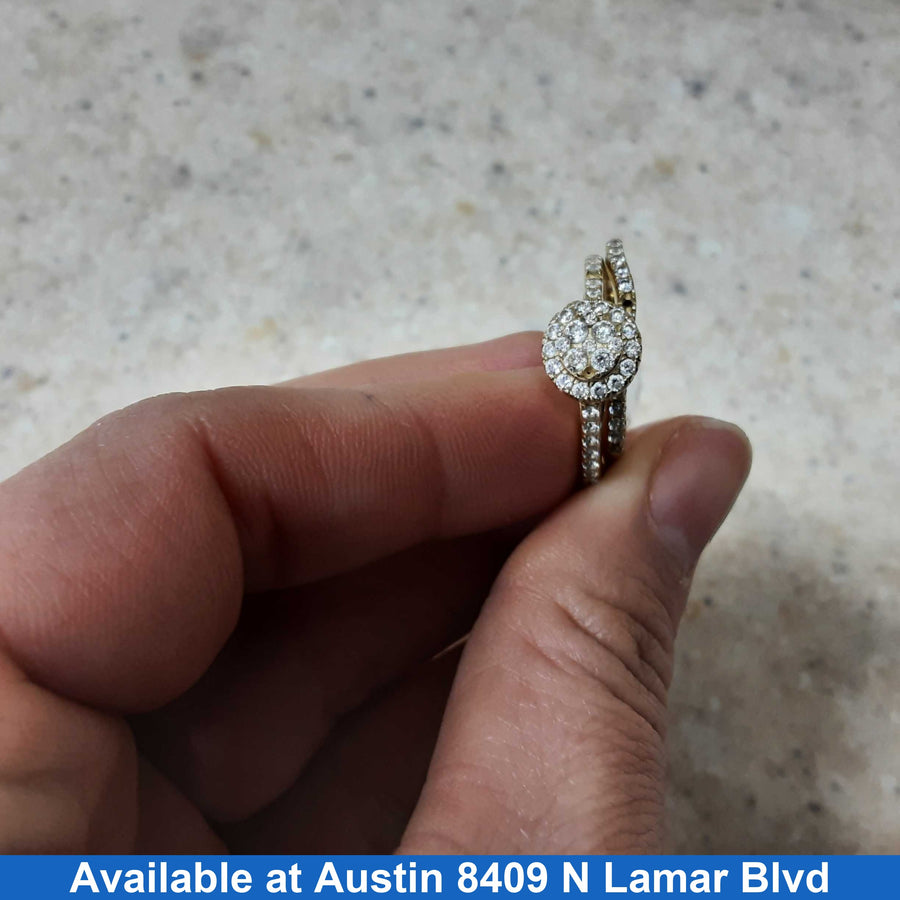 Ring - Engagement Set - Yellow Gold 14k (.585) 5.2 grams Size 9
