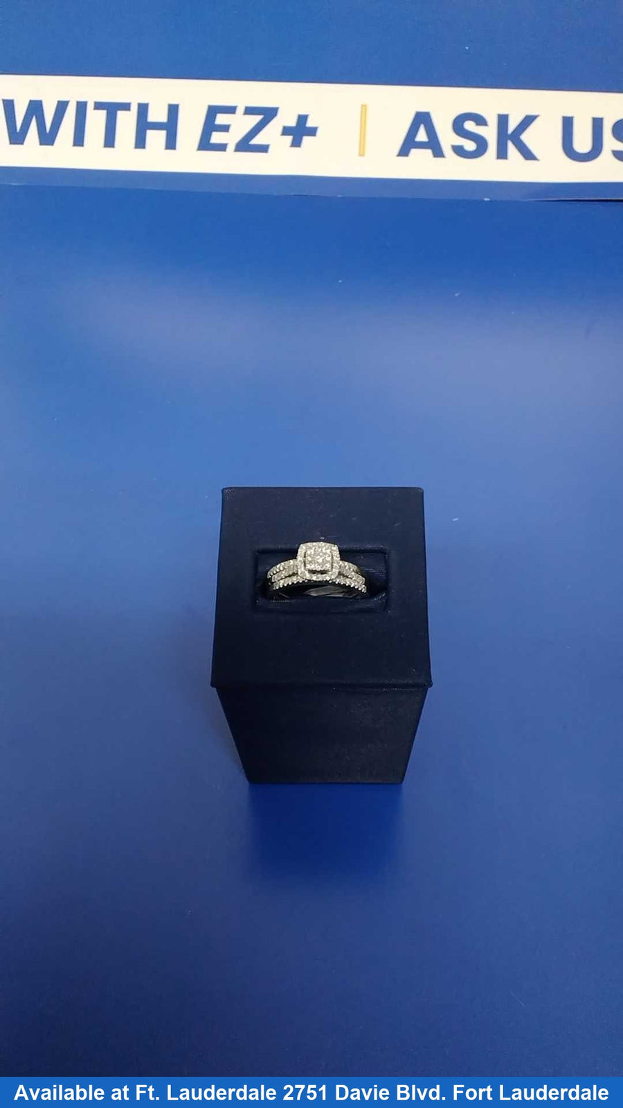 Ring - Wedding Set - White Gold 10k (.417) 5.2 grams Size 7.5