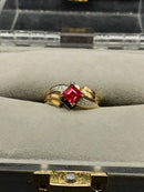 Women's Ring - Red Gemstone Ring