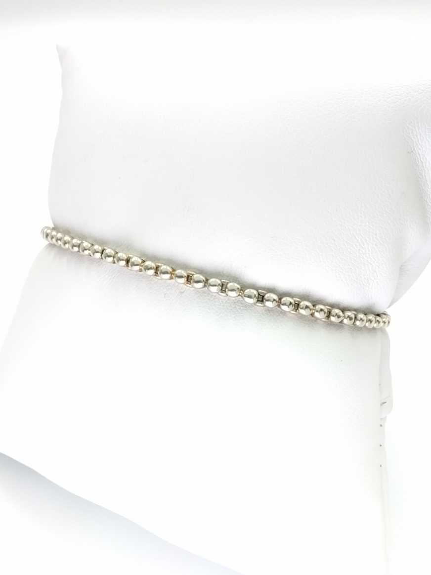 Bead Bracelet - White Gold 10k (.417) 7.2 grams 7 inch