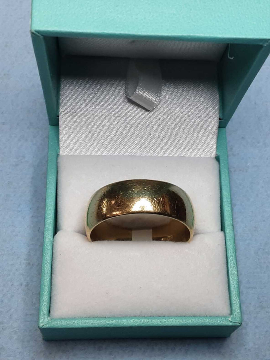 Ring - Wedding Band - Yellow Gold 10k (.417) 9.9 grams Size 14
