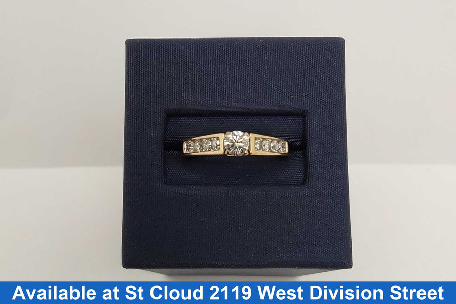 Ring - Wedding Set - Yellow Gold 14k (.585) 3.31 grams Size 6
