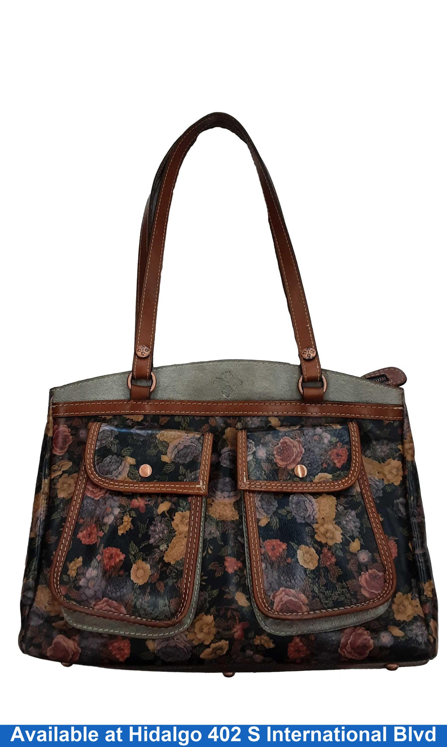 Patricia Nash Denim Fields Brown Purse / Handbag