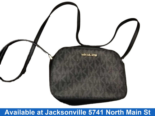 Michael Kors Jet Set Large Nylon Crossbody Bag Brown Purse / Handbag