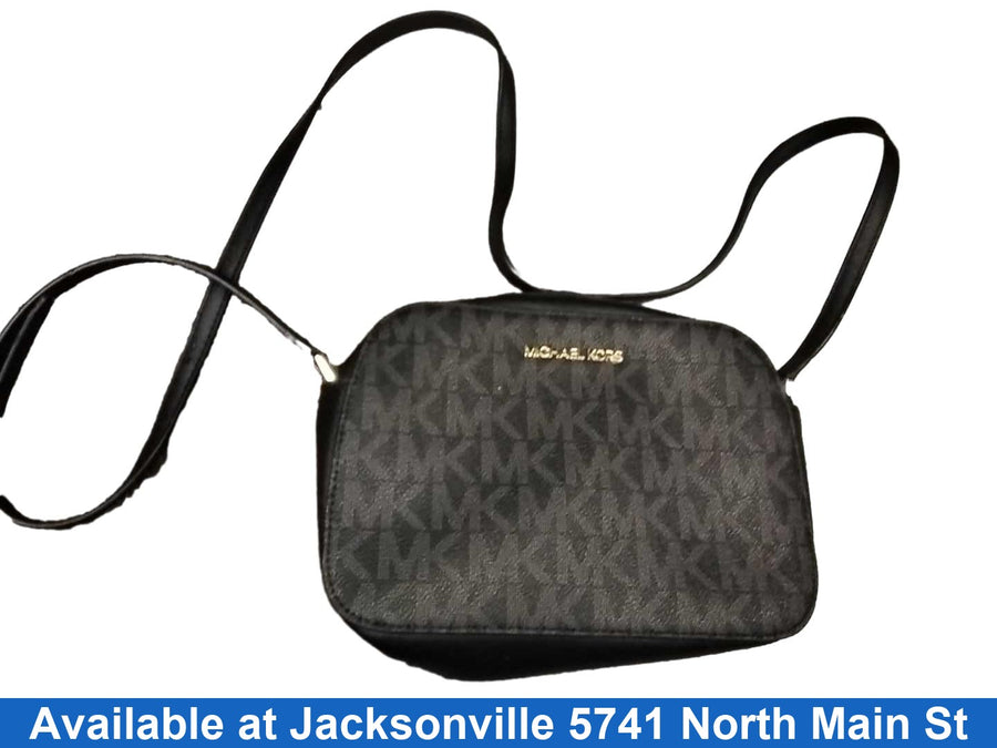 Michael Kors Jet Set Large Nylon Crossbody Bag Brown Purse / Handbag