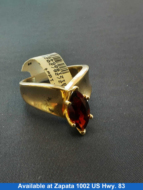Women's Ring - Solitaire - Yellow Gold 14k (.585) 6.1 grams Size 20