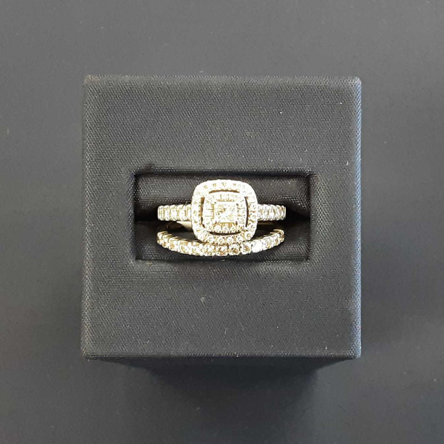 Ring - Engagement Set - White Gold 14k (.585) 3.7 grams Size 20