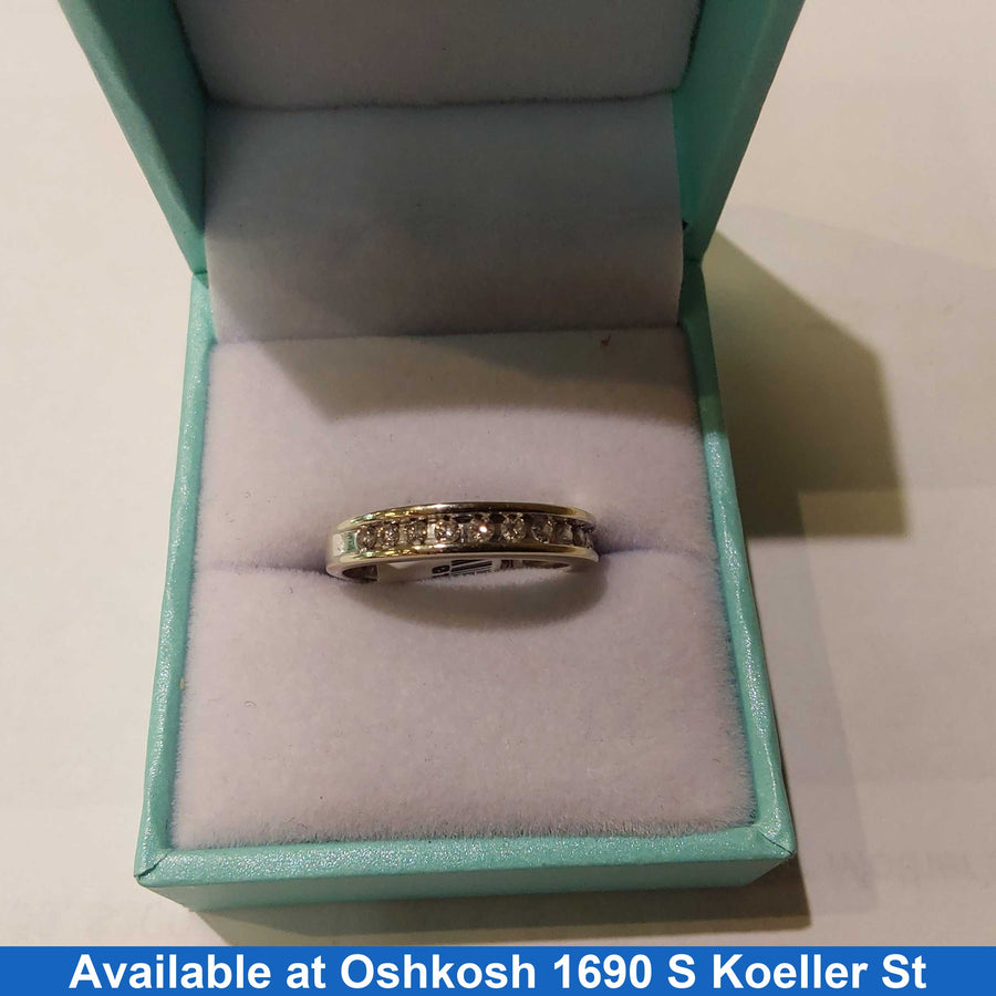 Ring - Wedding Band - White Gold 14k (.585) 2.9 grams Size 7