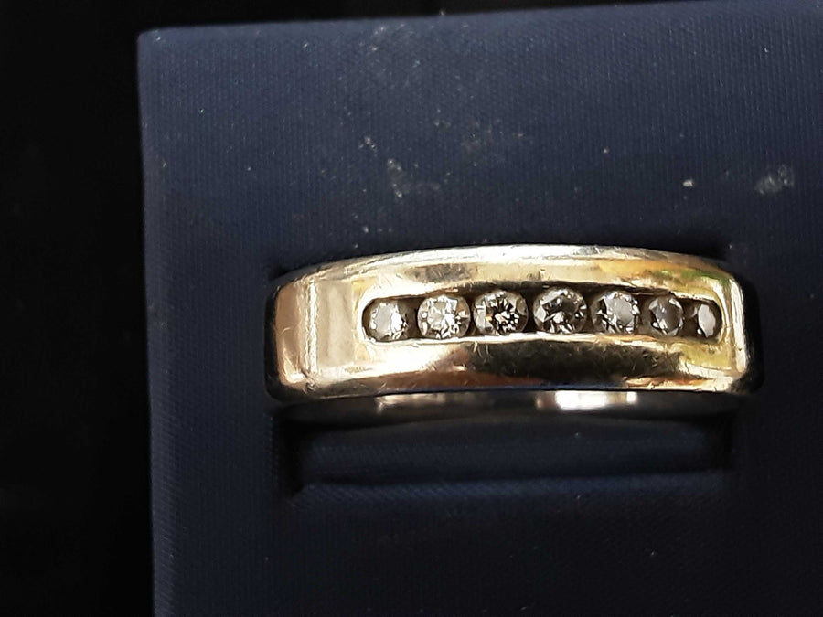 Ring - Wedding Band - White Gold 14k (.585) 11.9 grams Size 13