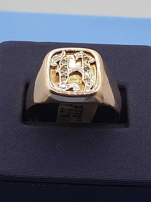 Men's Ring - Yellow Gold 10k (.417) 7.2 grams Size 13