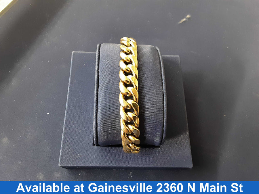 Cuban Link Bracelet - Yellow Gold 10k (.417) 23.3 grams 8 inch