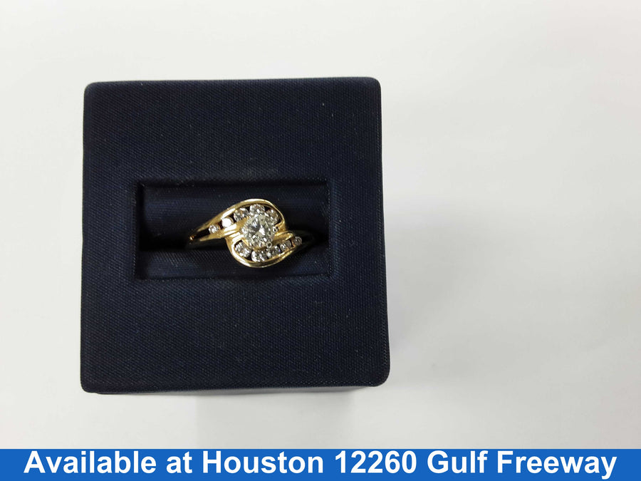 Women's Ring - Yellow Gold 14k (.585) 3 grams Size 20
