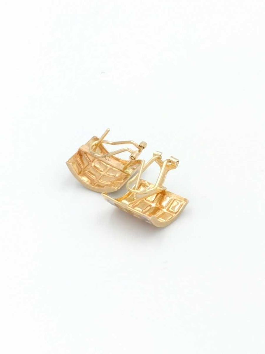 Earrings - Tricolor Gold 14k (.585) 4.9 grams