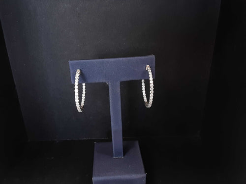 Hoop Earrings - White Gold 14k (.585) 7 grams