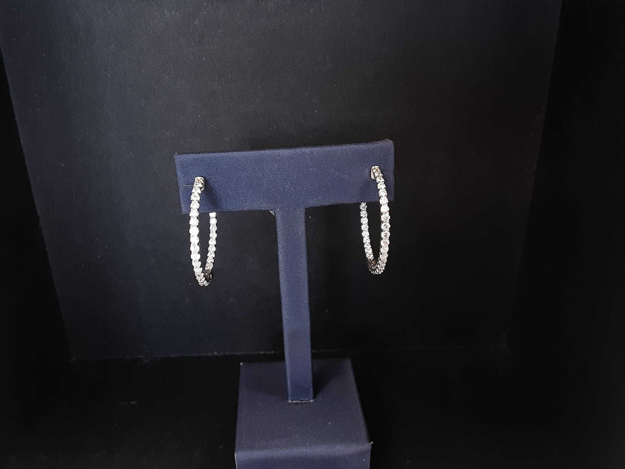 Hoop Earrings - White Gold 14k (.585) 7 grams