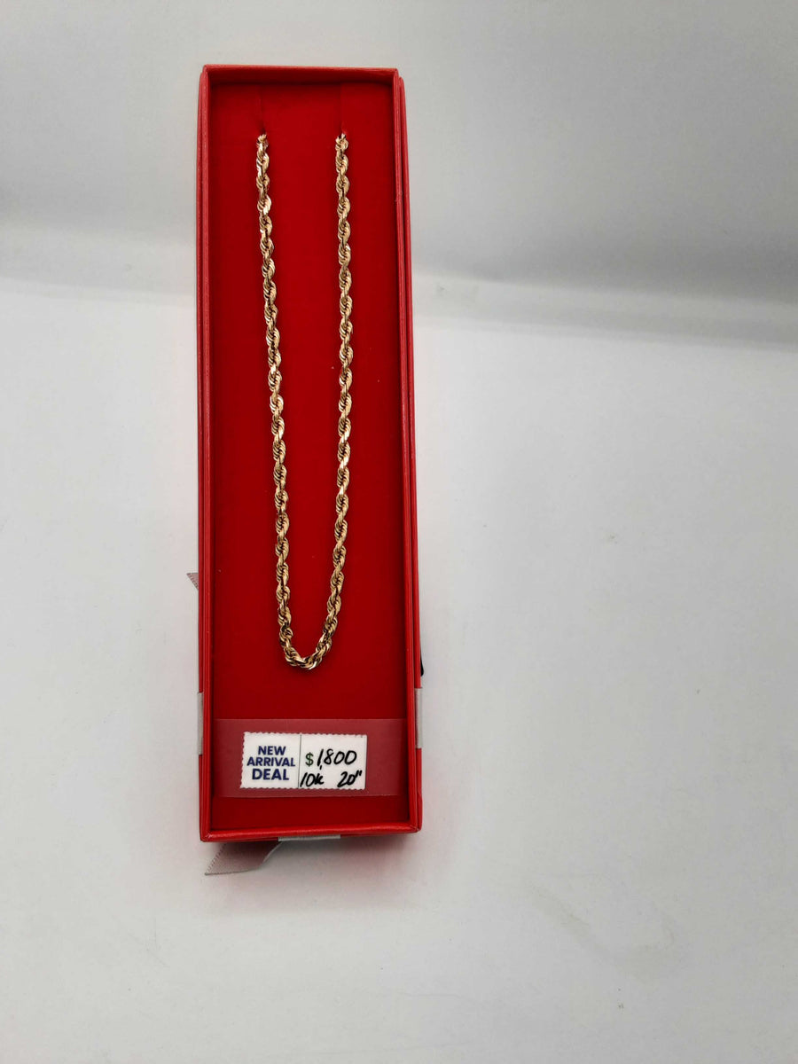 Rope Chain - Yellow Gold 10k (.417) 18.5 grams 20 inch