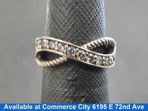 Women's Ring - White Gold 10k (.417) 4.1 grams Size 5.5