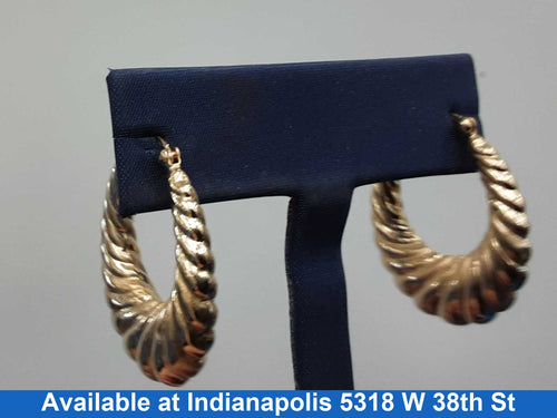 Hoop Earrings - Yellow Gold 14k (.585) 3.9 grams