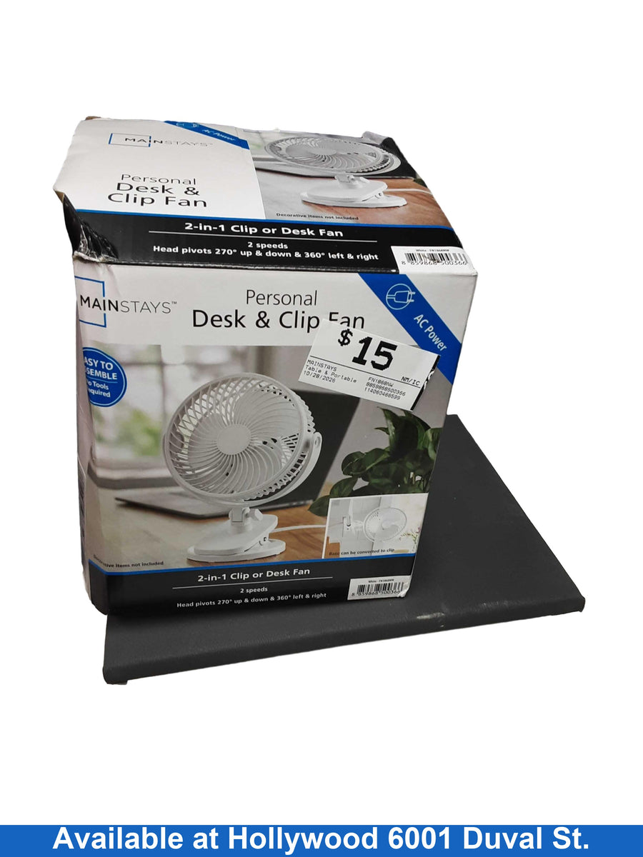Mainstays Fn1868nw White Table / Portable Fan
