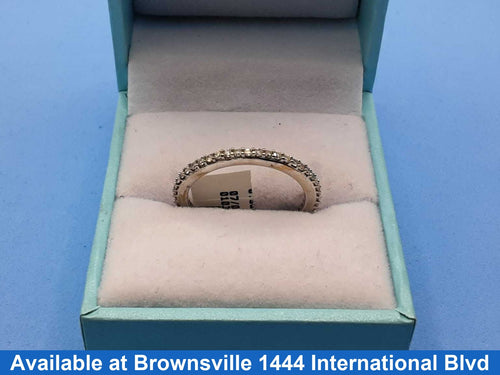 Ring - Channel Set - White Gold 14k (.585) 2.4 grams Size 8.5